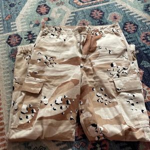 forever 21 camo/cheetah cargo pants